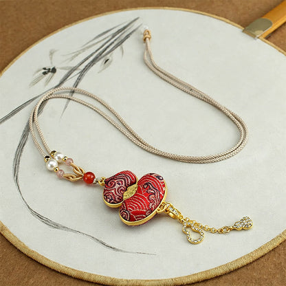 Buddha Stones Song Brocade Gourd Necklace