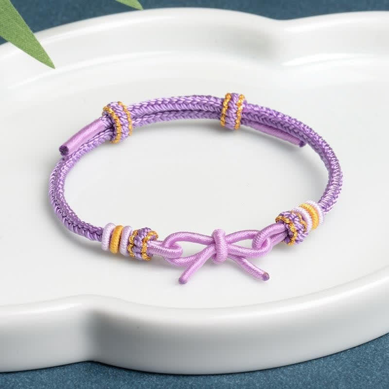 Buddha Stones Hand Woven Butterfly Luck Adjustable Braided Cord Bracelet