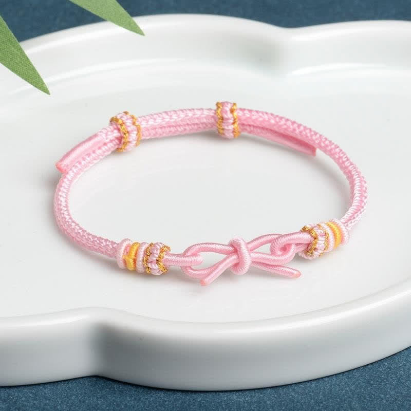Buddha Stones Hand Woven Butterfly Luck Adjustable Braided Cord Bracelet
