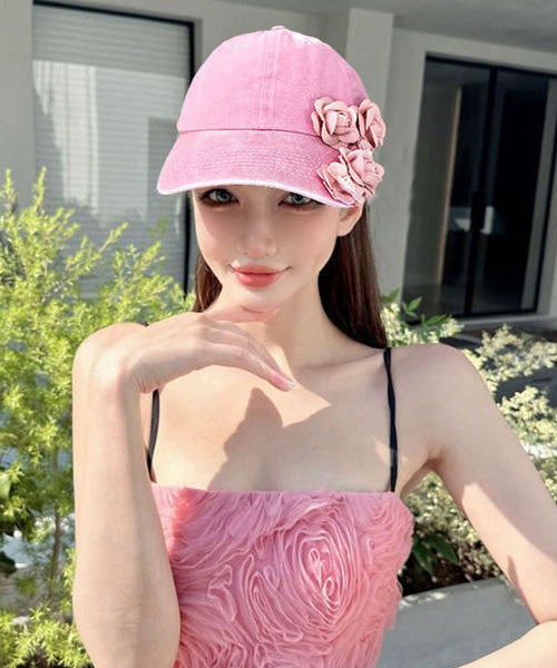 New Pink Decorated Denim Baseball Cap Hat