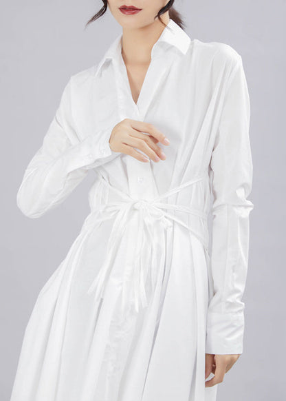 Black Asymmetrical Tie Waist Long Dresses Long Sleeve