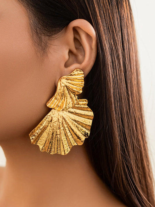 Geometric Leaves Shape Color Drop Earrings