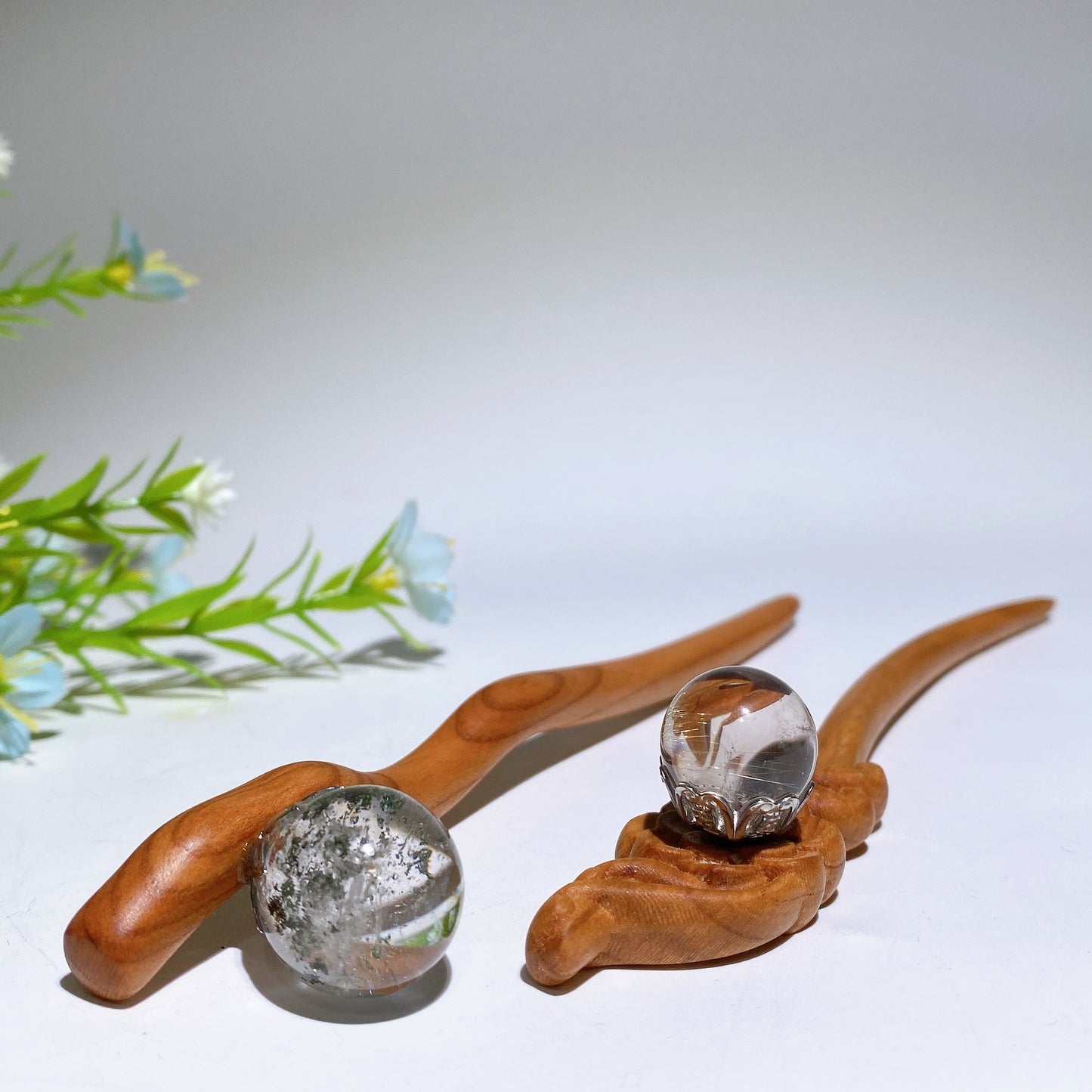 2"-4.5" Moss Agate Crystal Spheres for Healing