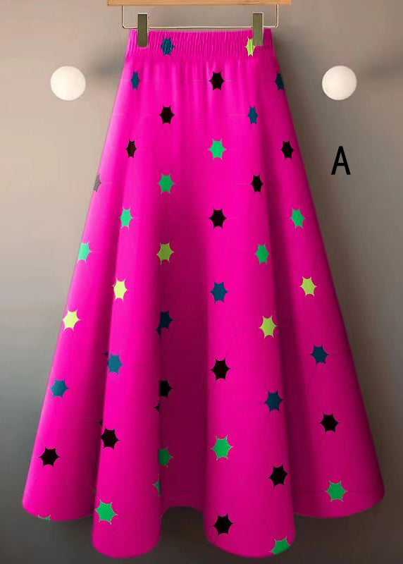 Print Elastic Waist a Line Skirts Summer New Style