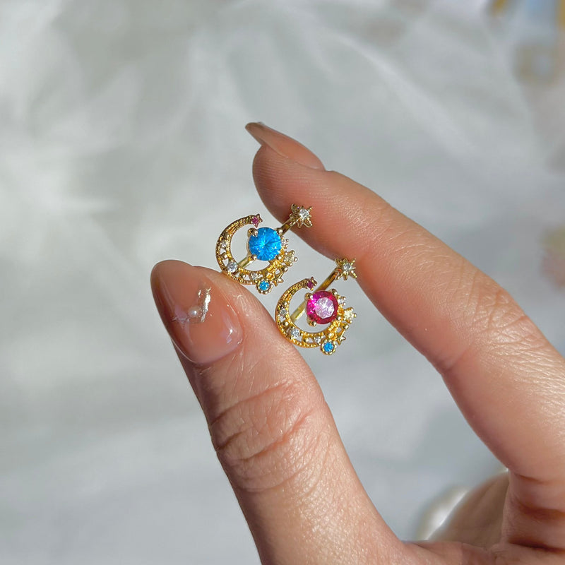 [] Jodie Blue Moon and Star Ring