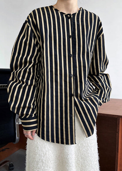 Black O-neck Patchwork Cozy Top Fall