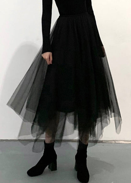 Fine Black Tulle Beach Skirts Spring