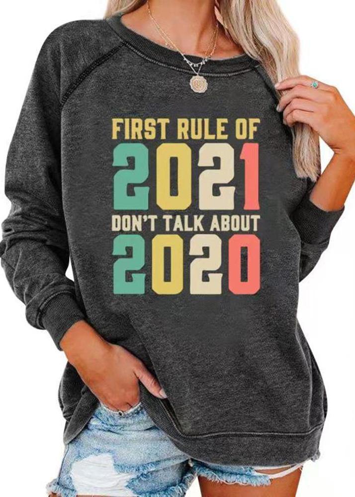Frist Rule of ,don't Talk About ' Graphic Gray Hoodies