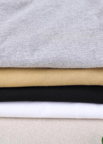 Style Black O-neck Low High Design Cotton Summer Tees
