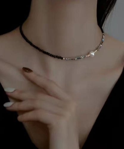 Black Pearl Crystal Necklace