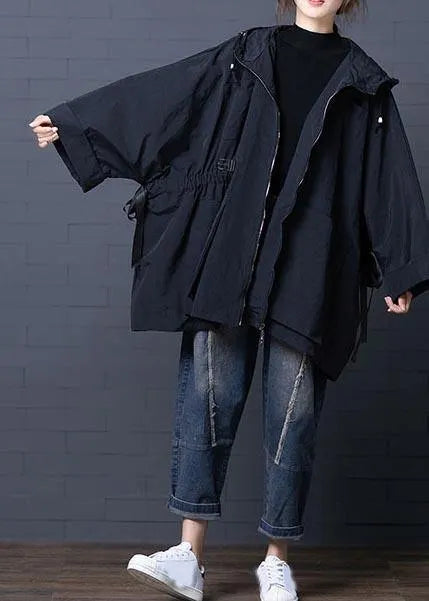 Hooded Tie Waist Spring Coats Purple Dresses Jackets