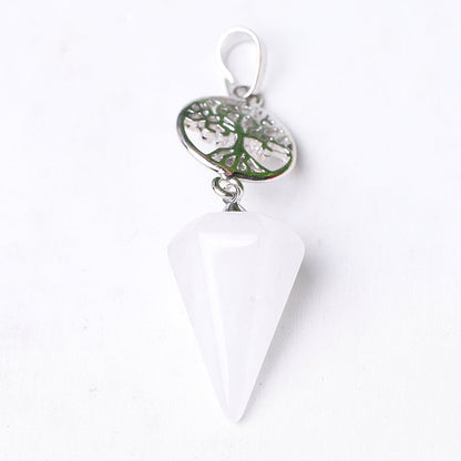 2.2" Multi-stone Arrowhead Pendant for Spiritual Energy