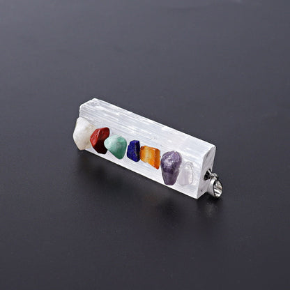 2-inch Selenite Chakra Healing Pendant
