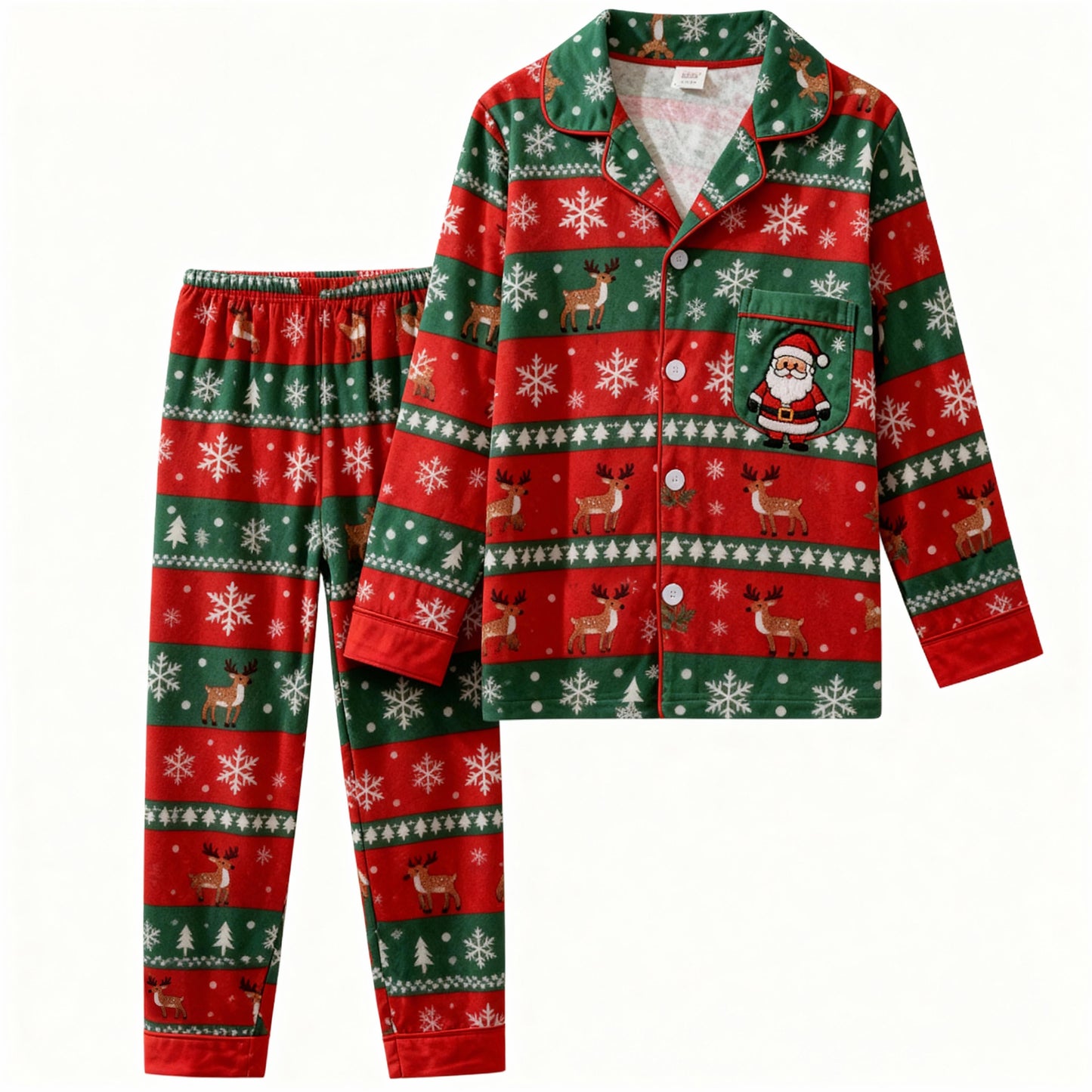 Holiday Family Button-Down Christmas Pajama Set