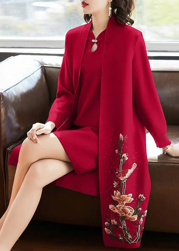 Blue Zircon Knit Two Piece Set Clothing Spring
