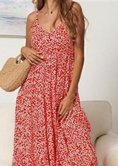 Red Beach Summer Long Dress for Dresses