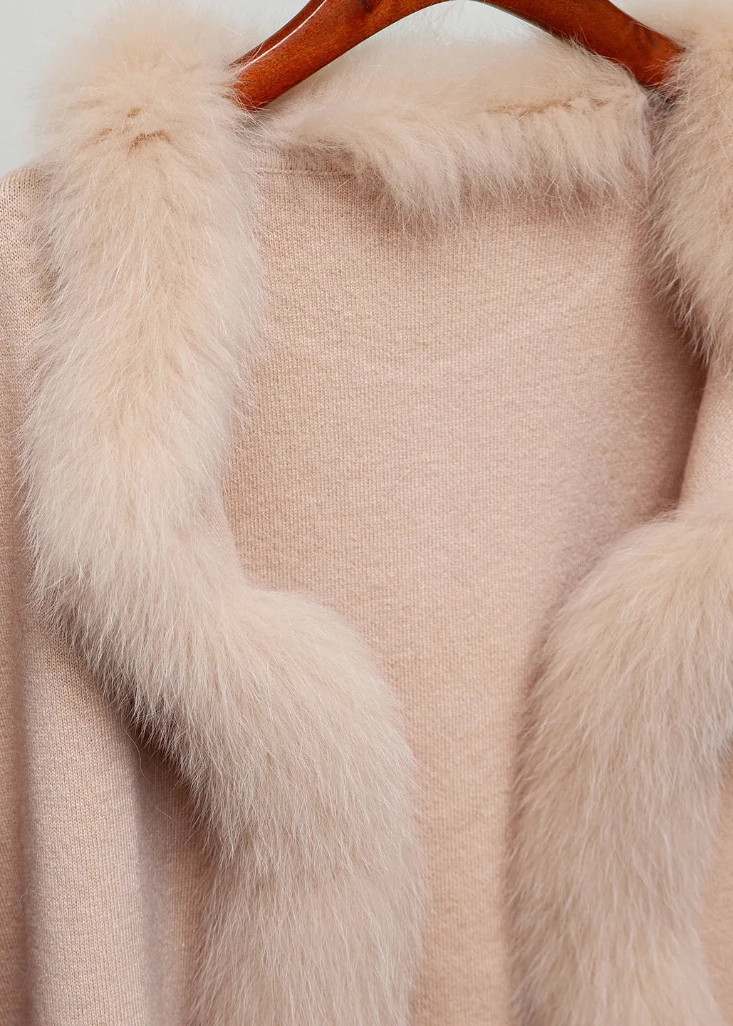 Milk Tea Camel Color Fox Collar Patchwork Woolen Coats Winter