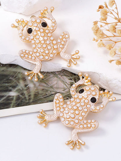 Animal Shape Rhinestone Shiny Earrings Accessories