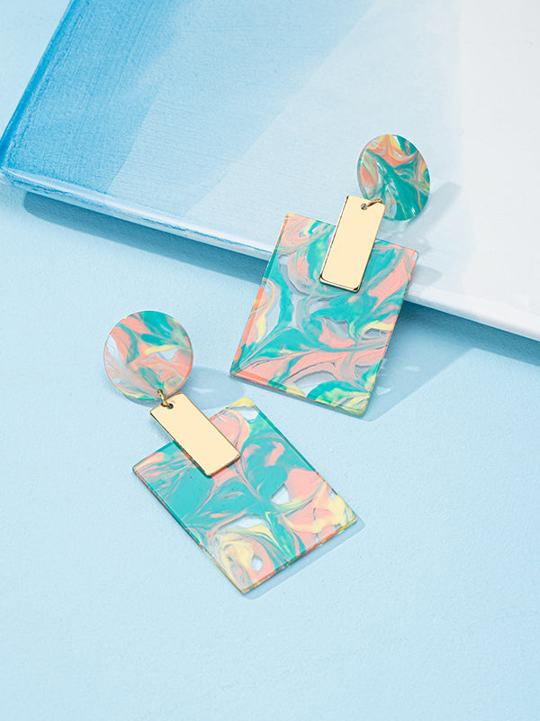 Geometric Drop Earrings