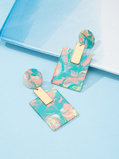 Geometric Drop Earrings