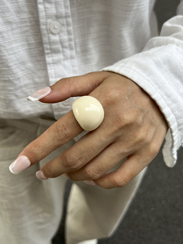 Geometric Shiny Slightly Sheer Rings Accessories