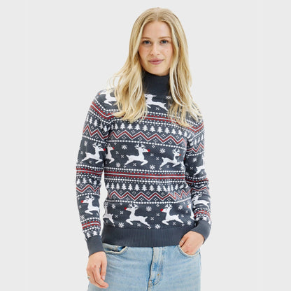 The Stylish High-Neck Christmas Sweater Women's