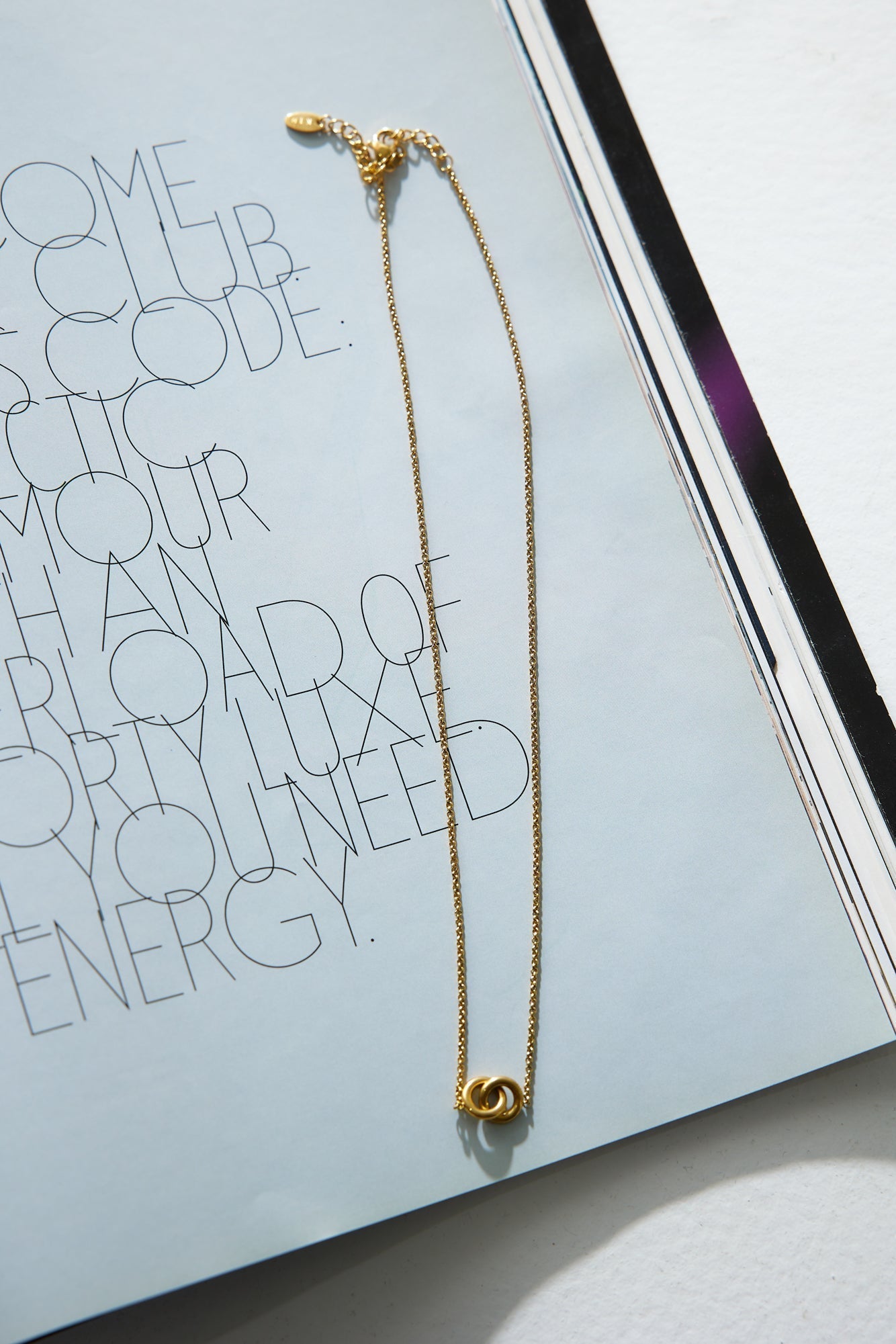 18k Gold Plated Our Rings of Love Necklace Gold