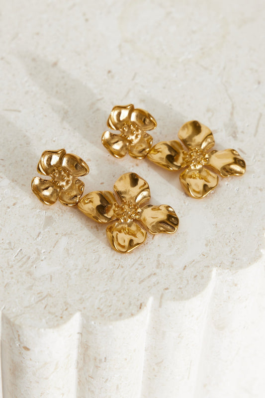 18k Gold Plated From the Forest Earrings Gold