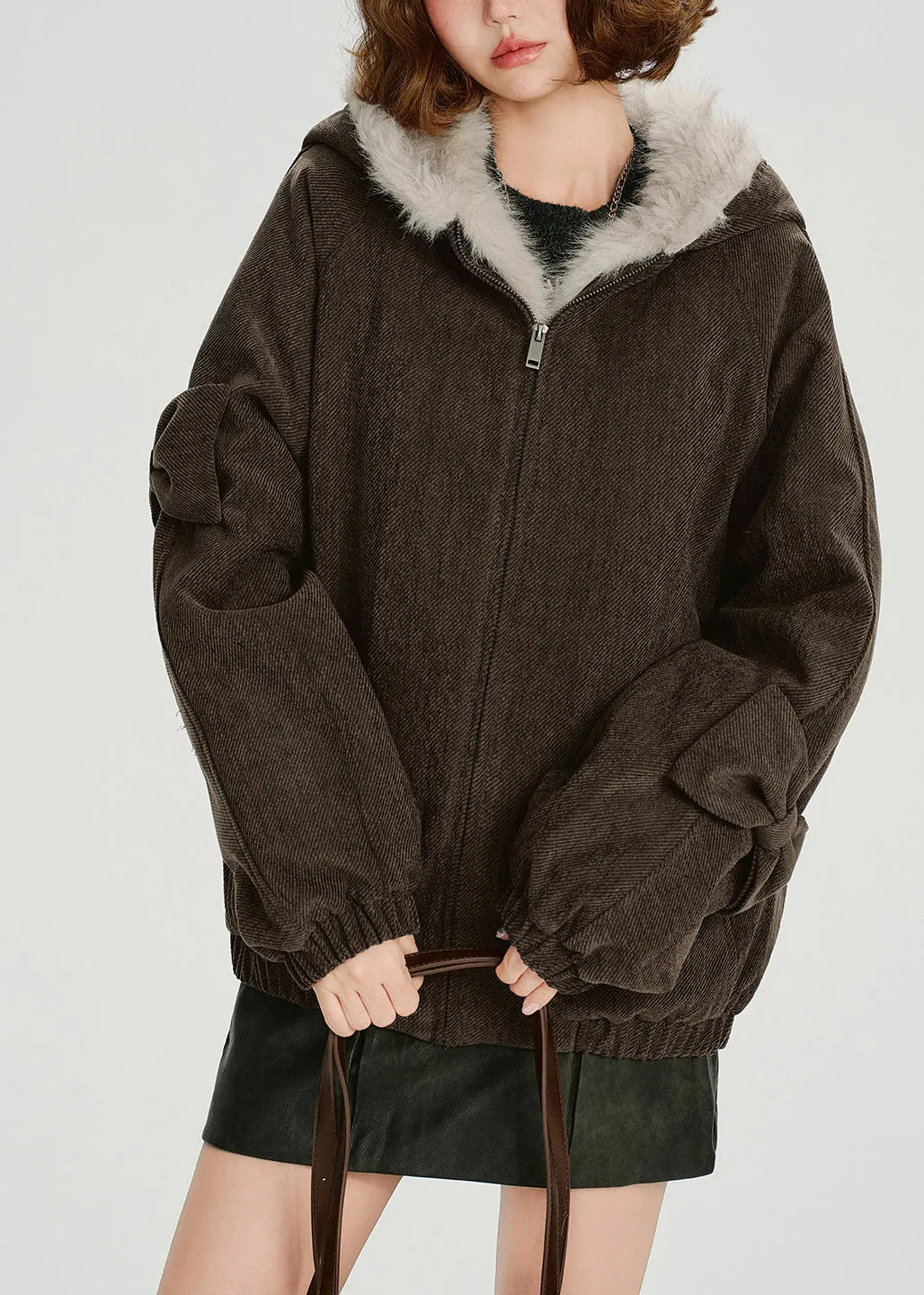 Zip Up Thick Warm Fleece Hoodie Coat Winter
