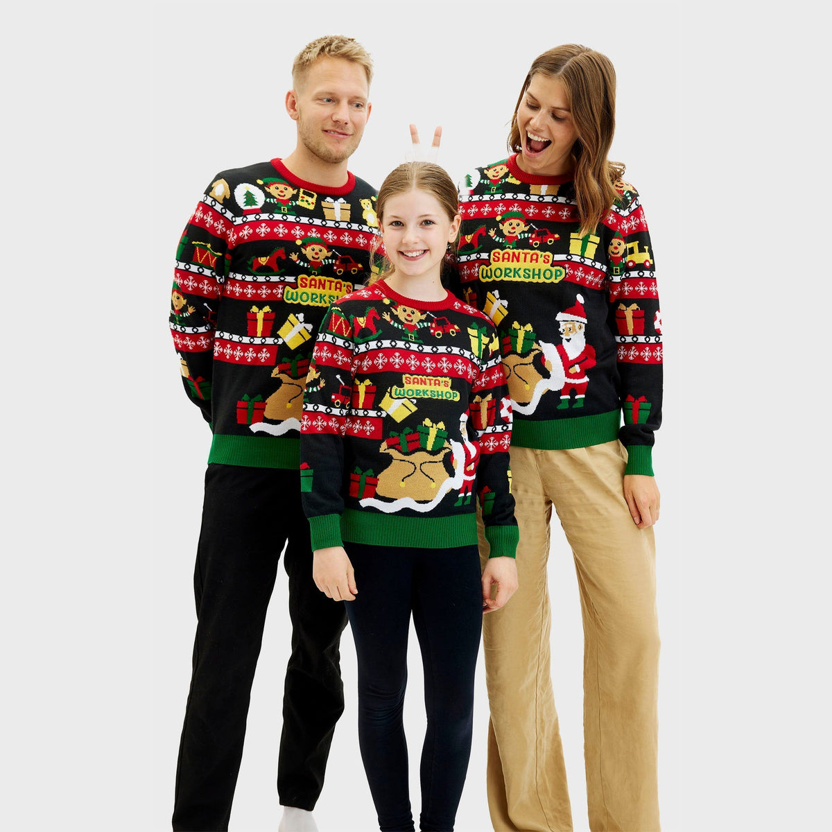 Santa's Workshop Christmas Sweater Women's