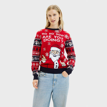 Ho Ho How Are You Christmas Sweater Women's
