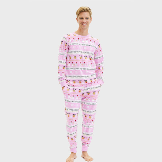 Ultimate Christmas Pajamas Pink Men's