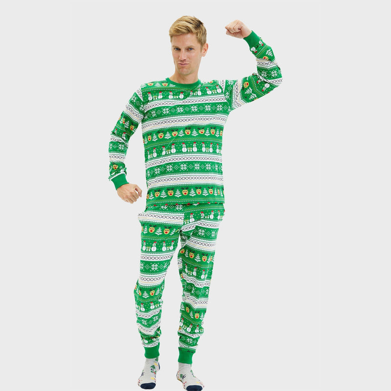 Ultimate Christmas Pajamas Green Men's