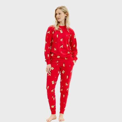 Elegant Red Christmas Pajamas Women's