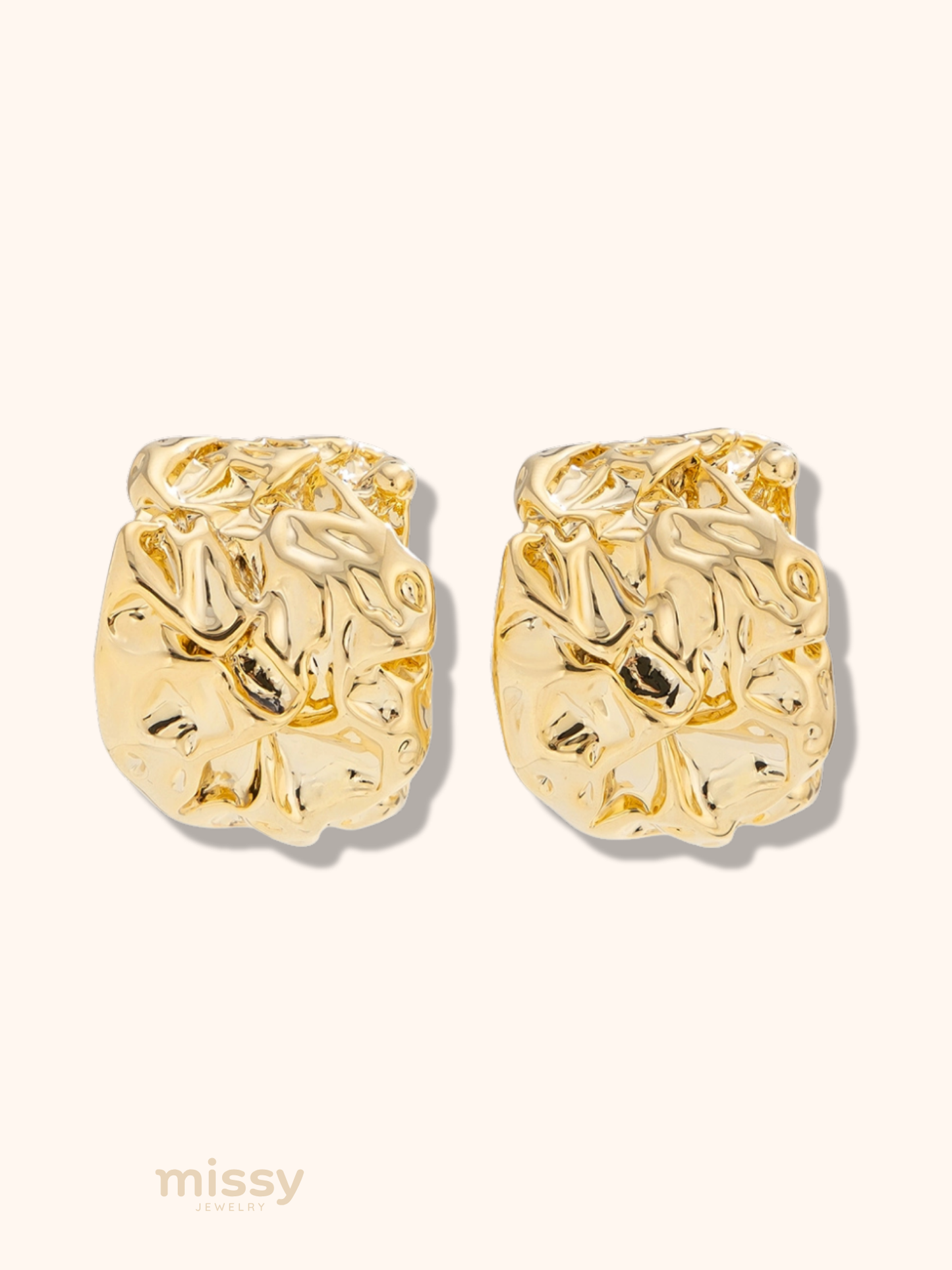 Vaani Pleated C-hoop Earrings