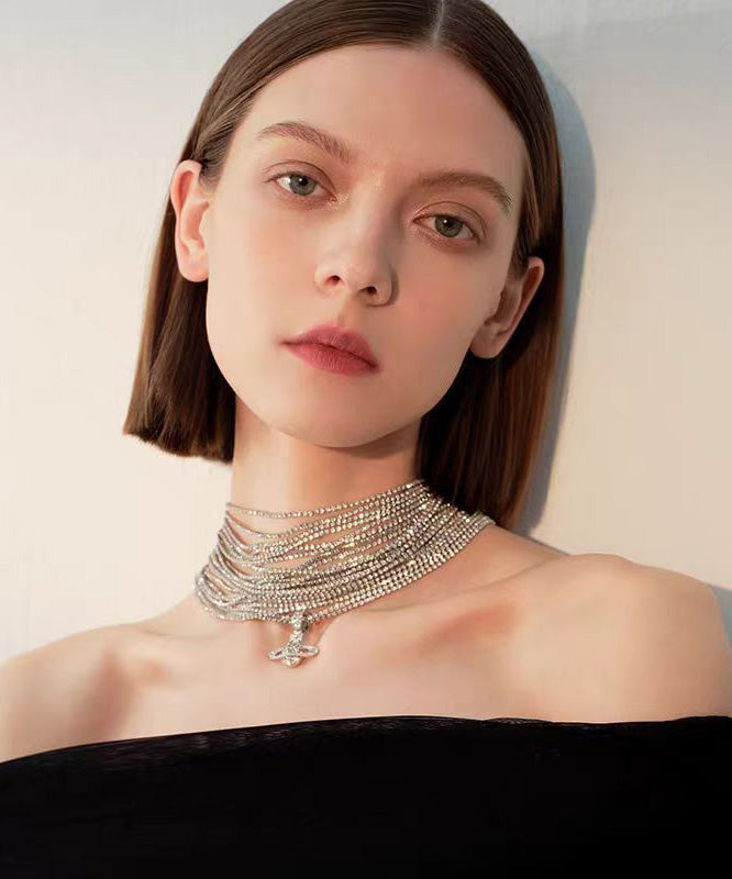 Exquisite Multi-layer Zircon Luxurious Collarbone Necklace