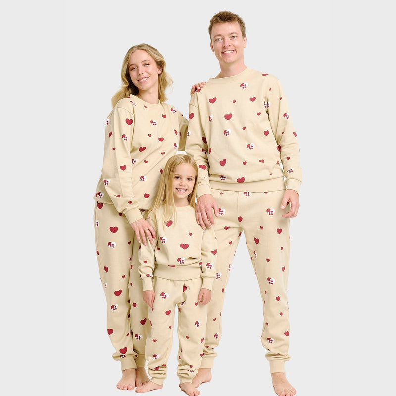 Christmas Heart Sweatshirt Set Women's