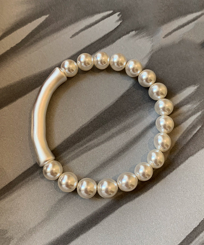 White Pearl Bamboo Joint Bracelet