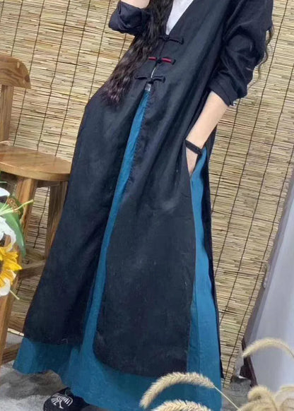 Rose V Neck Trench Coats and Wide Leg Pants Two Piece Set Fall