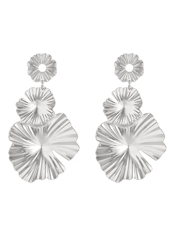 Flower Shape Color Drop Earrings