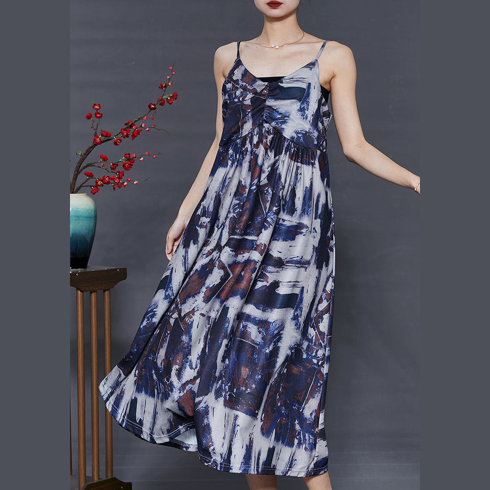Original Design Print Silm Fit Spaghetti Strap Dress Summer