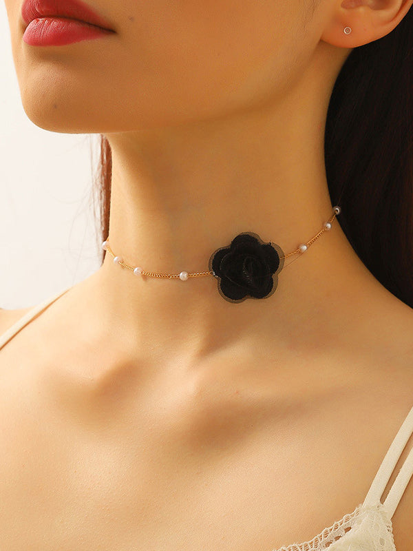 Three-dimensional Flower Necklaces Accessories