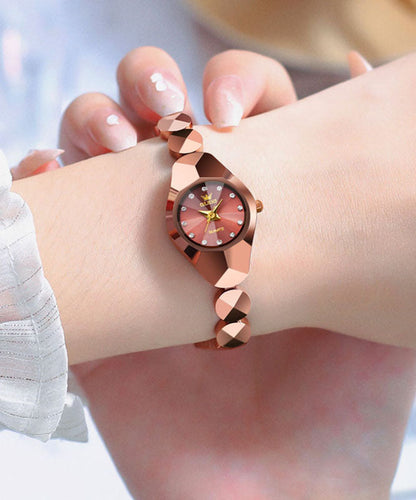 New Rose Gold Stainless Steel Quartz Movement Waterproof Watches