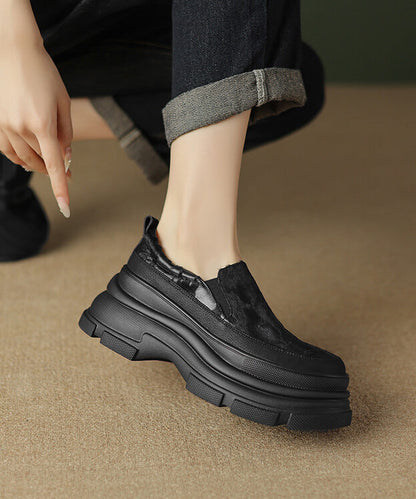 European and American Style Yellow Platform Loafers Shoes
