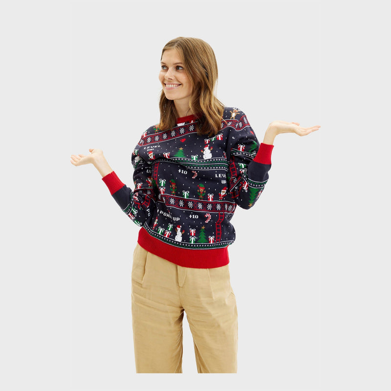 Vintage Gamer Christmas Sweater Women's