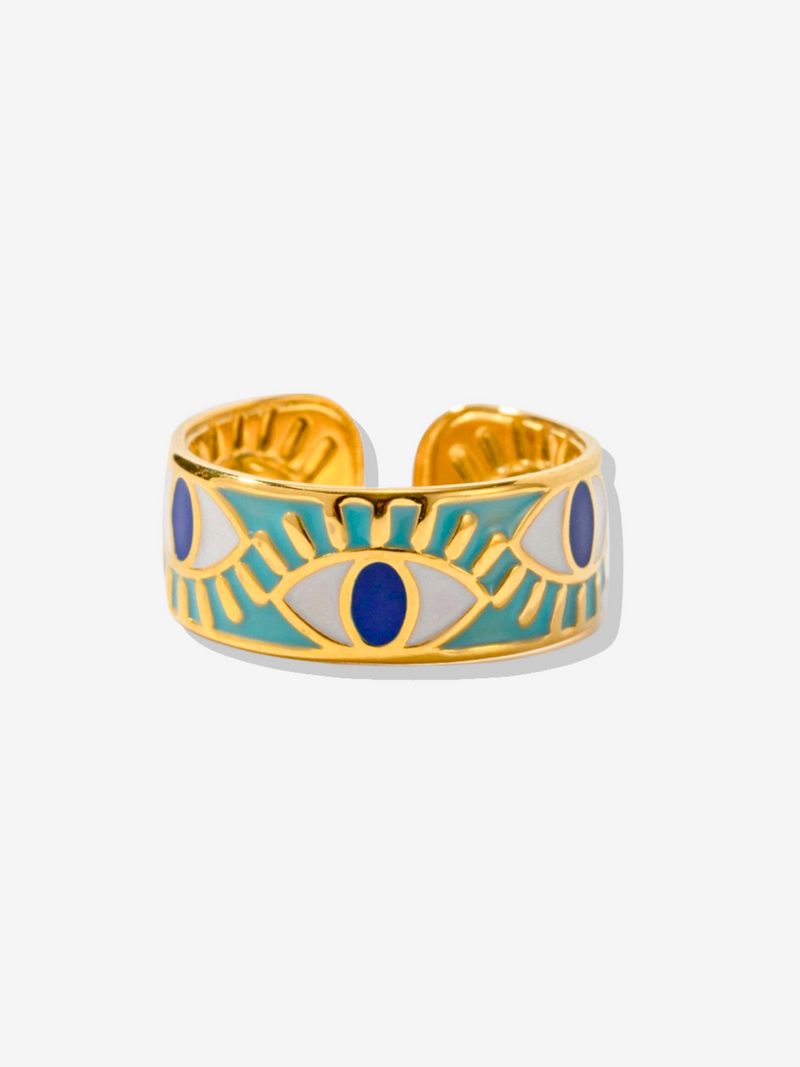 Luna Lapis Lazuli Adjustable Ring Set