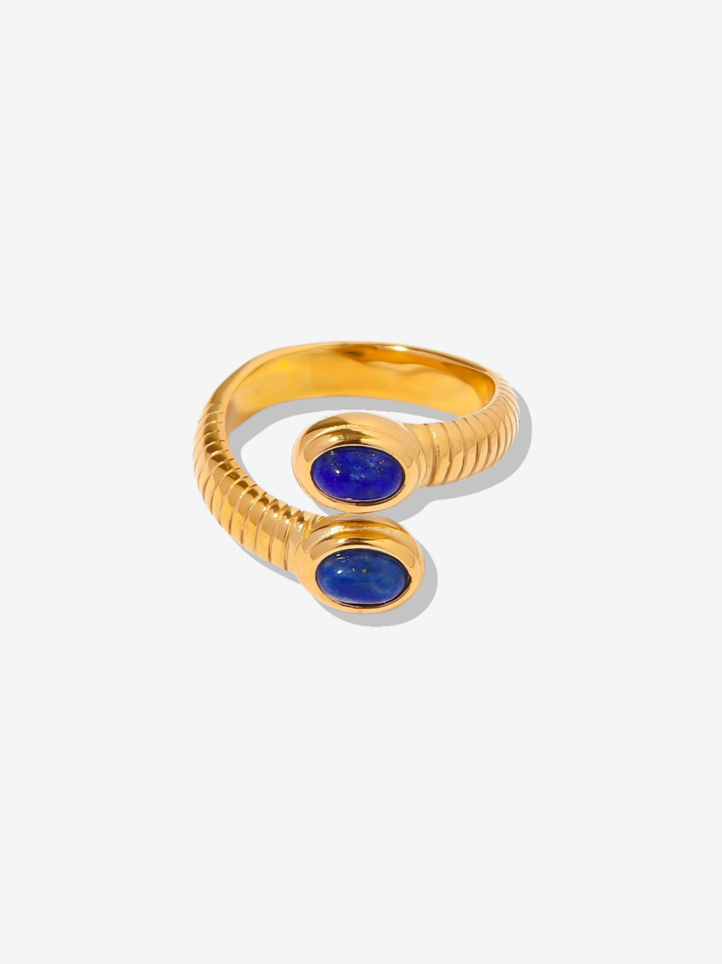 Luna Lapis Lazuli Adjustable Ring Set