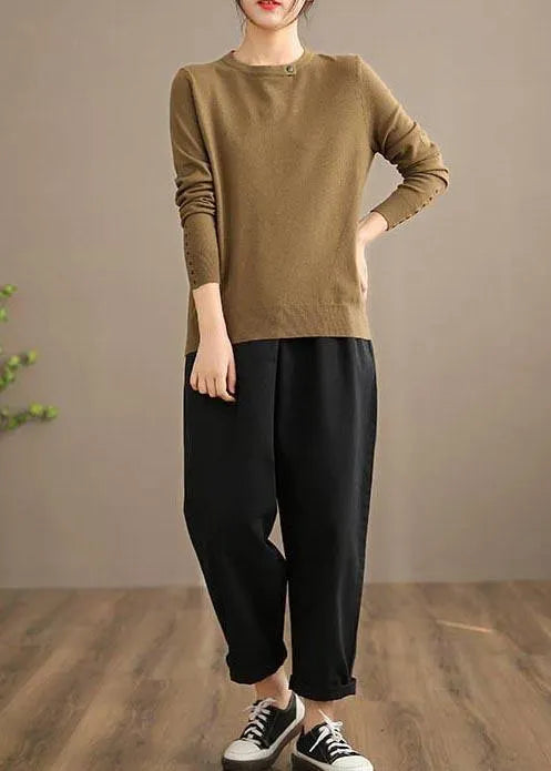 Handmade Spring Pants Black Inspiration Button Down Jeans