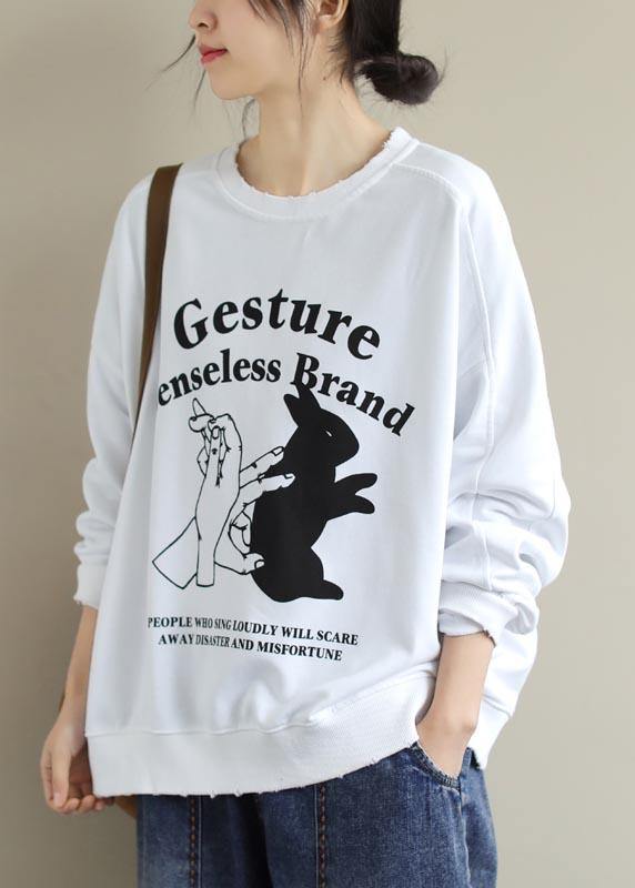 O Neck Spring Clothes Fabrics White Tops