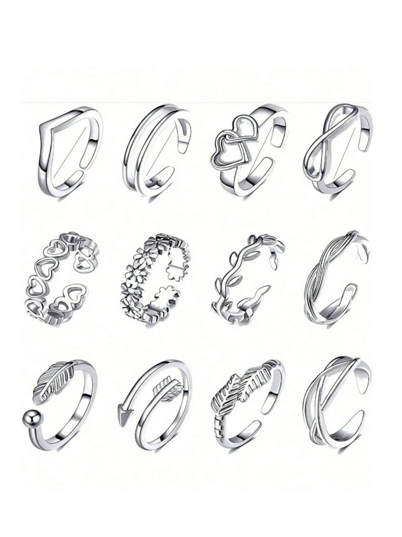 Quetzalli Celestial Toe Ring Set